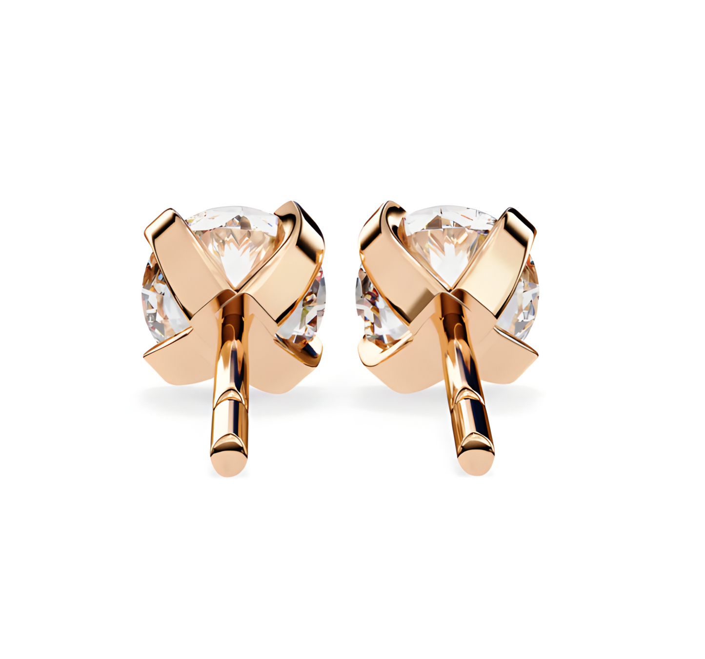 LGD Solitaire Ear Studs (2.40 cts) Round Stone DCER-3