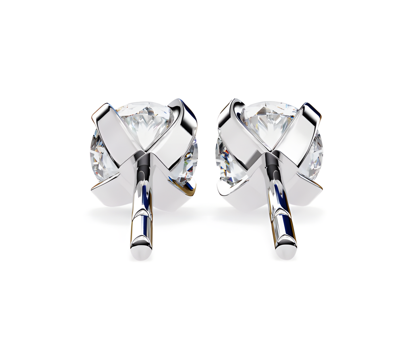 LGD Solitaire Ear Studs (2.40 cts) Round Stone DCER-3
