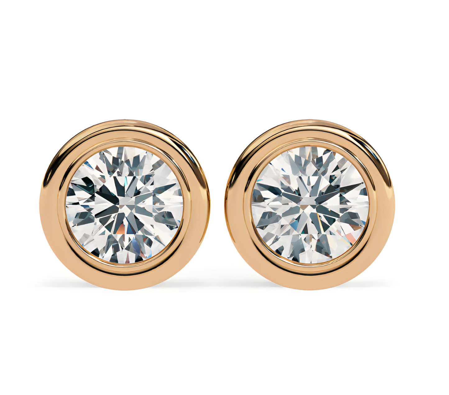 LGD Solitaire Ear Studs (2.20 cts) Round Stone DCER-5