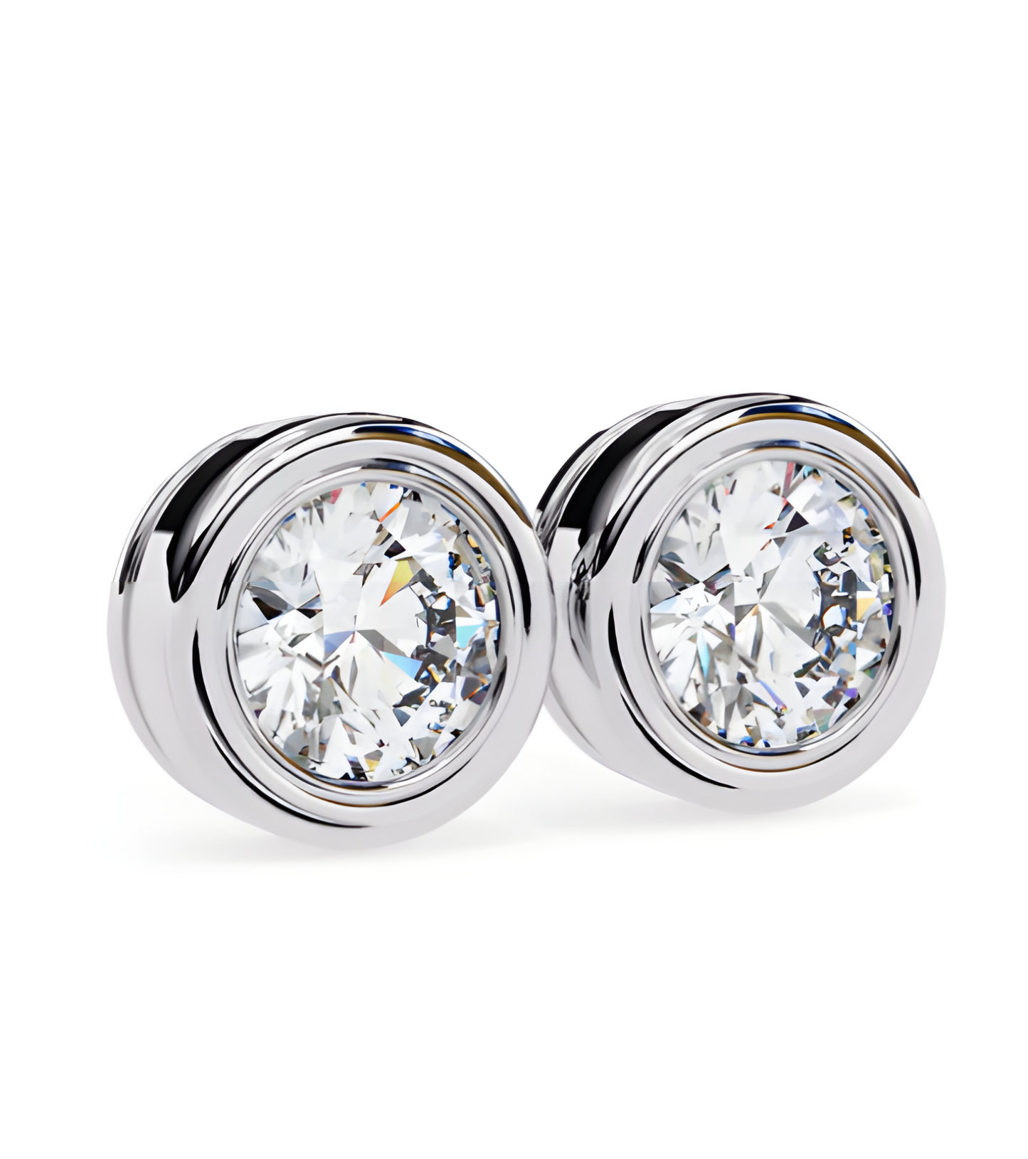 LGD Solitaire Ear Studs (2.20 cts) Round Stone DCER-5