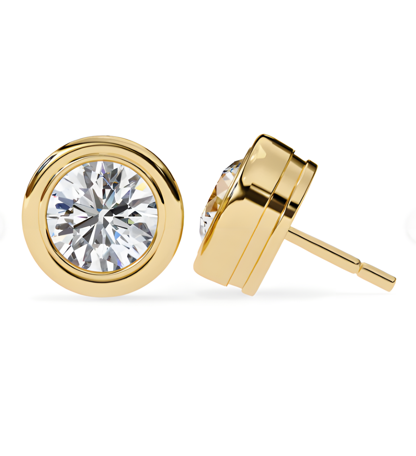 LGD Solitaire Ear Studs (2.20 cts) Round Stone DCER-5