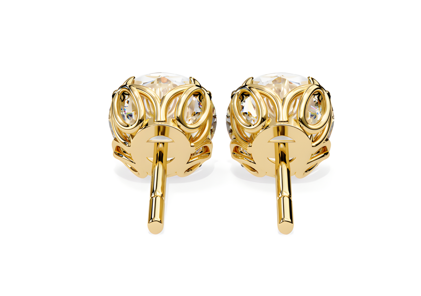 LGD Solitaire Ear Studs (2.10 cts) Round Stone DCER-7