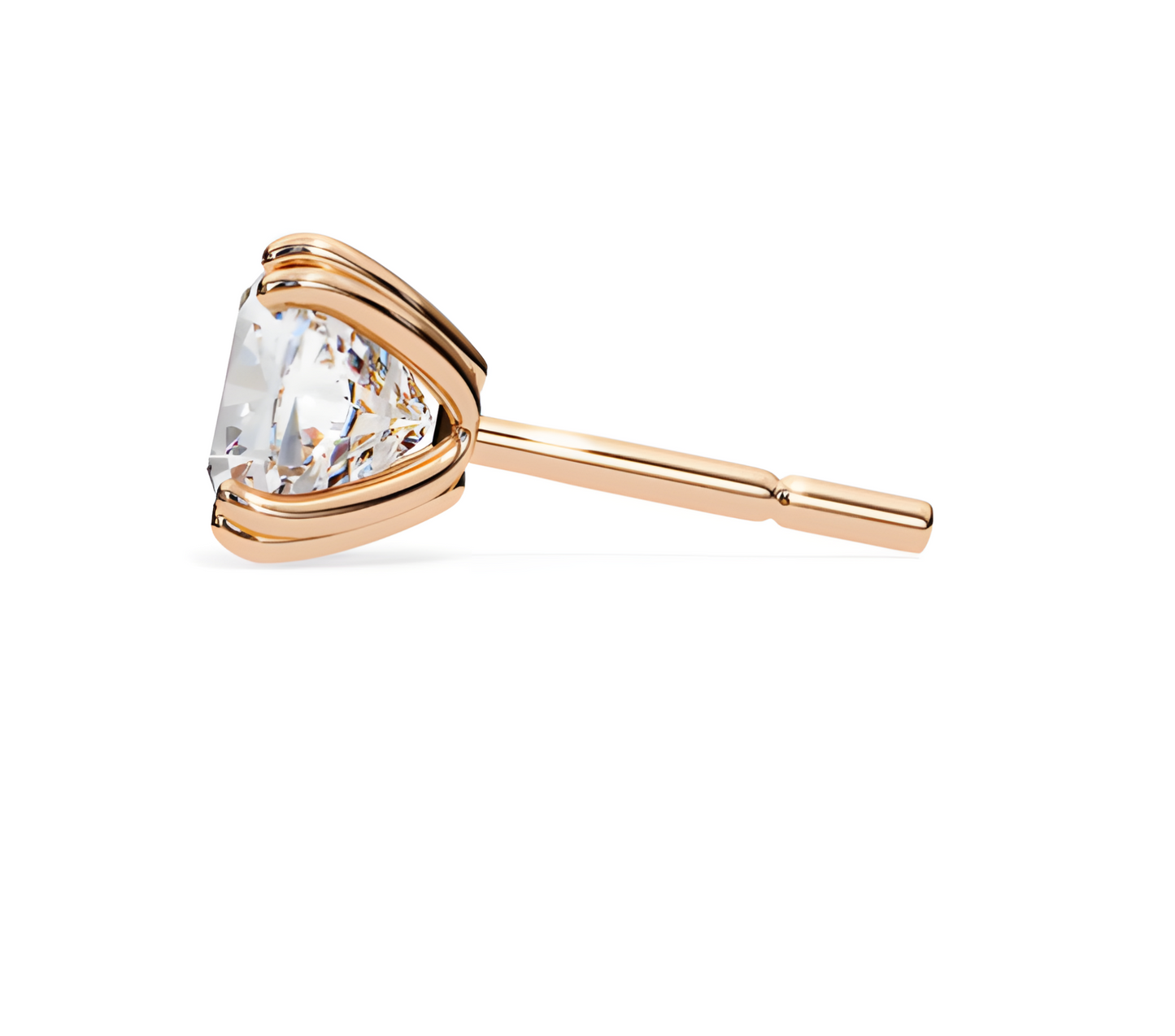 LGD Solitaire Ear Studs (2.24 cts) Cushion Brilliant Stone DCER-8