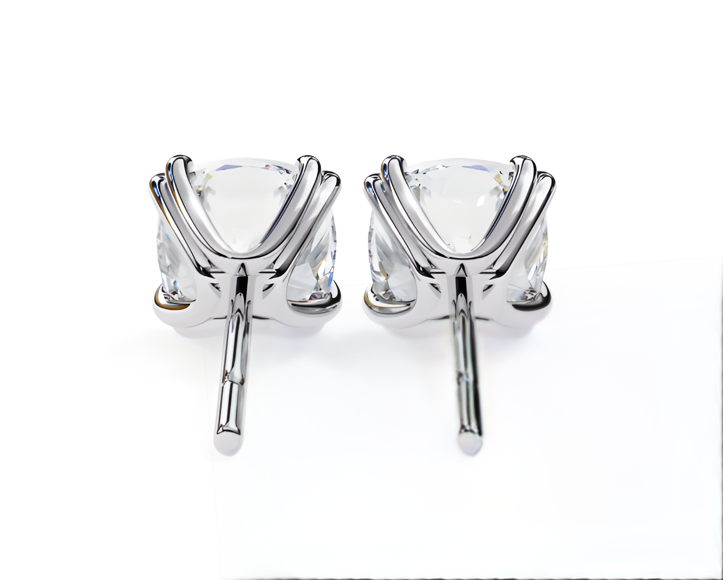 LGD Solitaire Ear Studs (2.24 cts) Cushion Brilliant Stone DCER-8