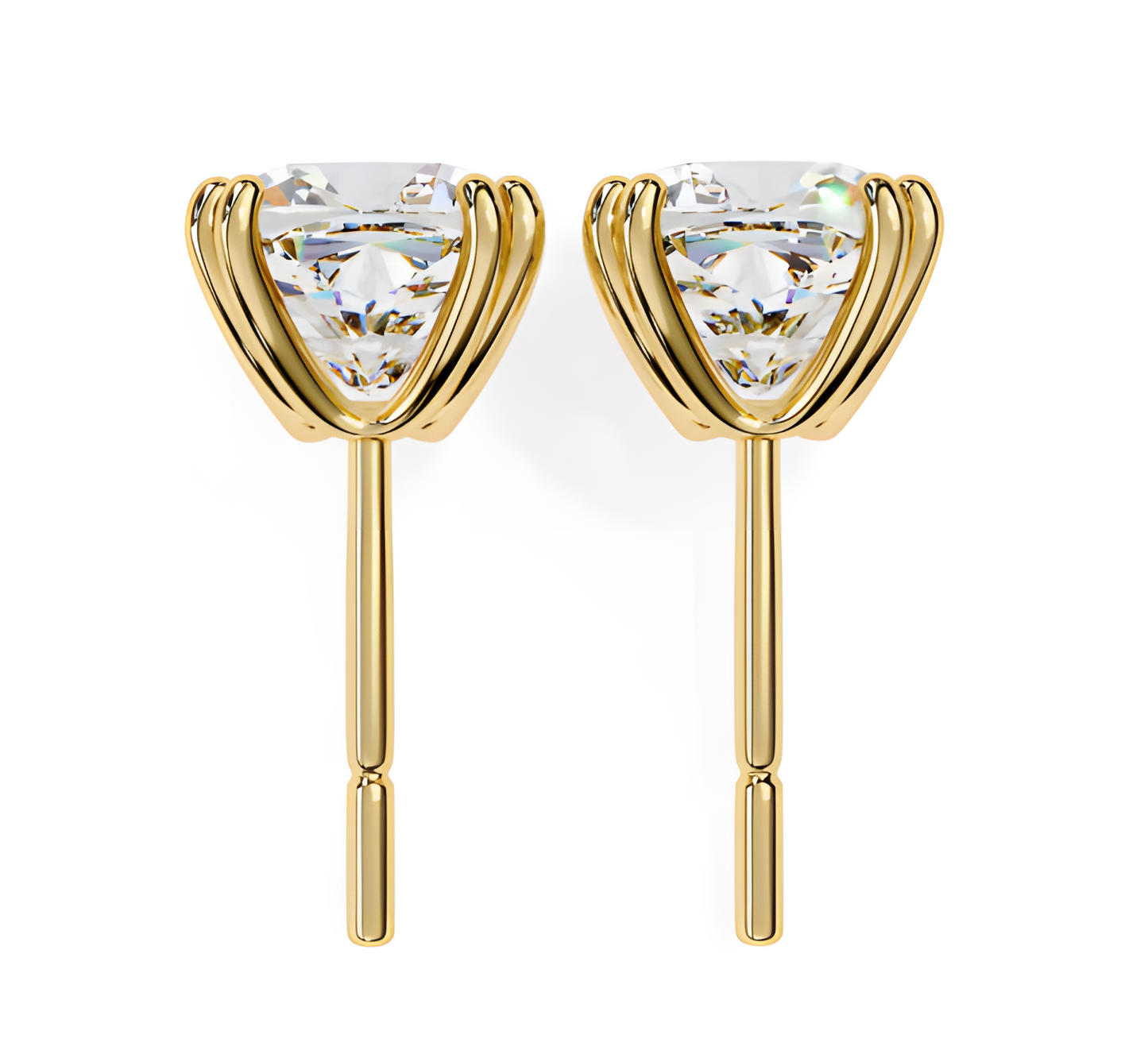 LGD Solitaire Ear Studs (2.24 cts) Cushion Brilliant Stone DCER-8