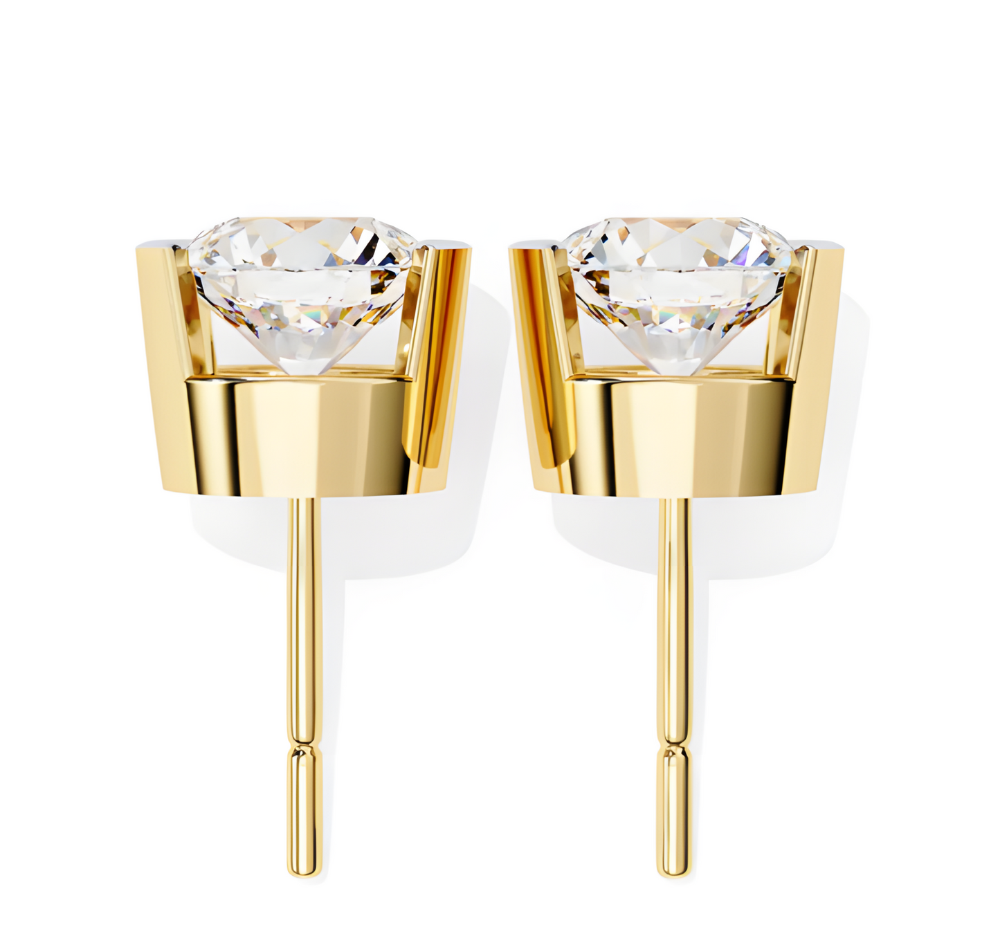 LGD Solitaire Ear Studs (2.60 cts) Round Stone DCER-15