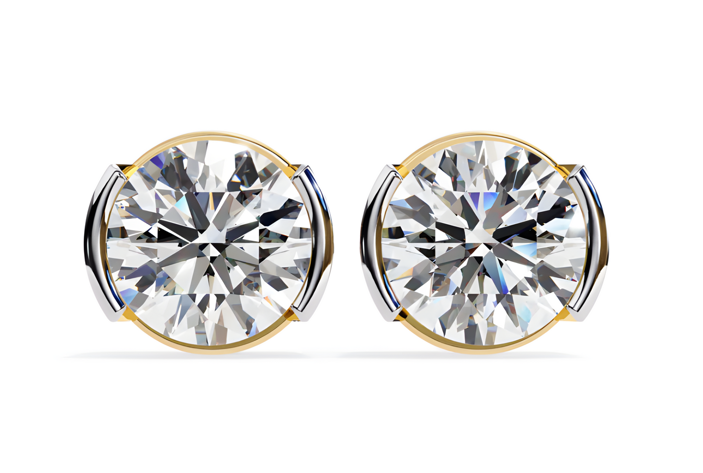 LGD Solitaire Ear Studs (2.60 cts) Round Stone DCER-15