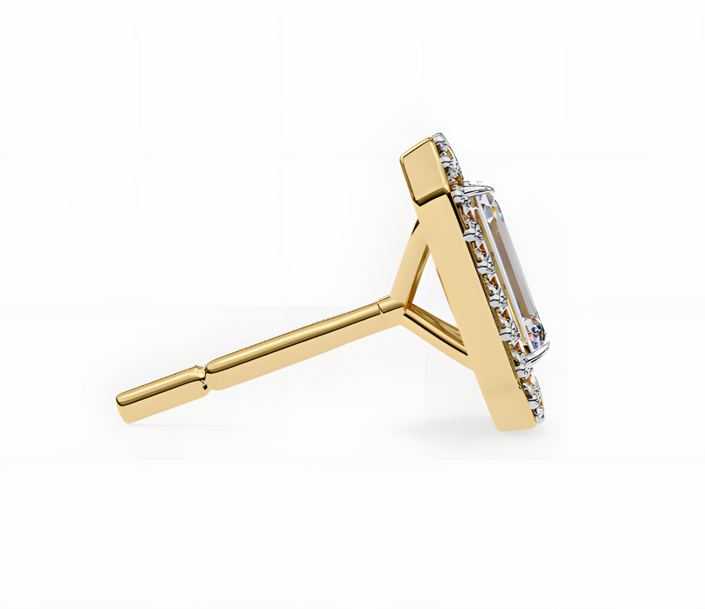 LGD Solitaire Ear Studs (2.44 cts) Emerald Stone DCER-11