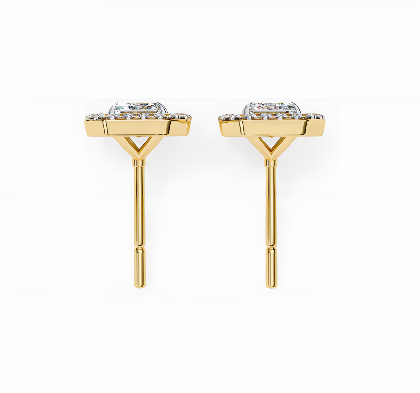 LGD Solitaire Ear Studs (2.44 cts) Emerald Stone DCER-11