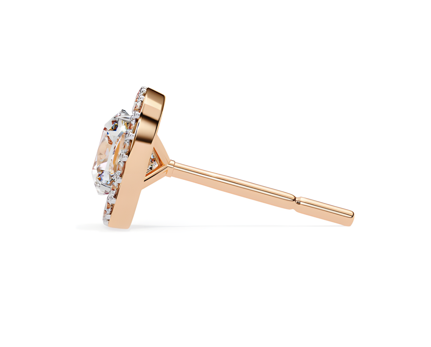 LGD Solitaire Ear Studs (1.66 cts) Round Stone DCER-16