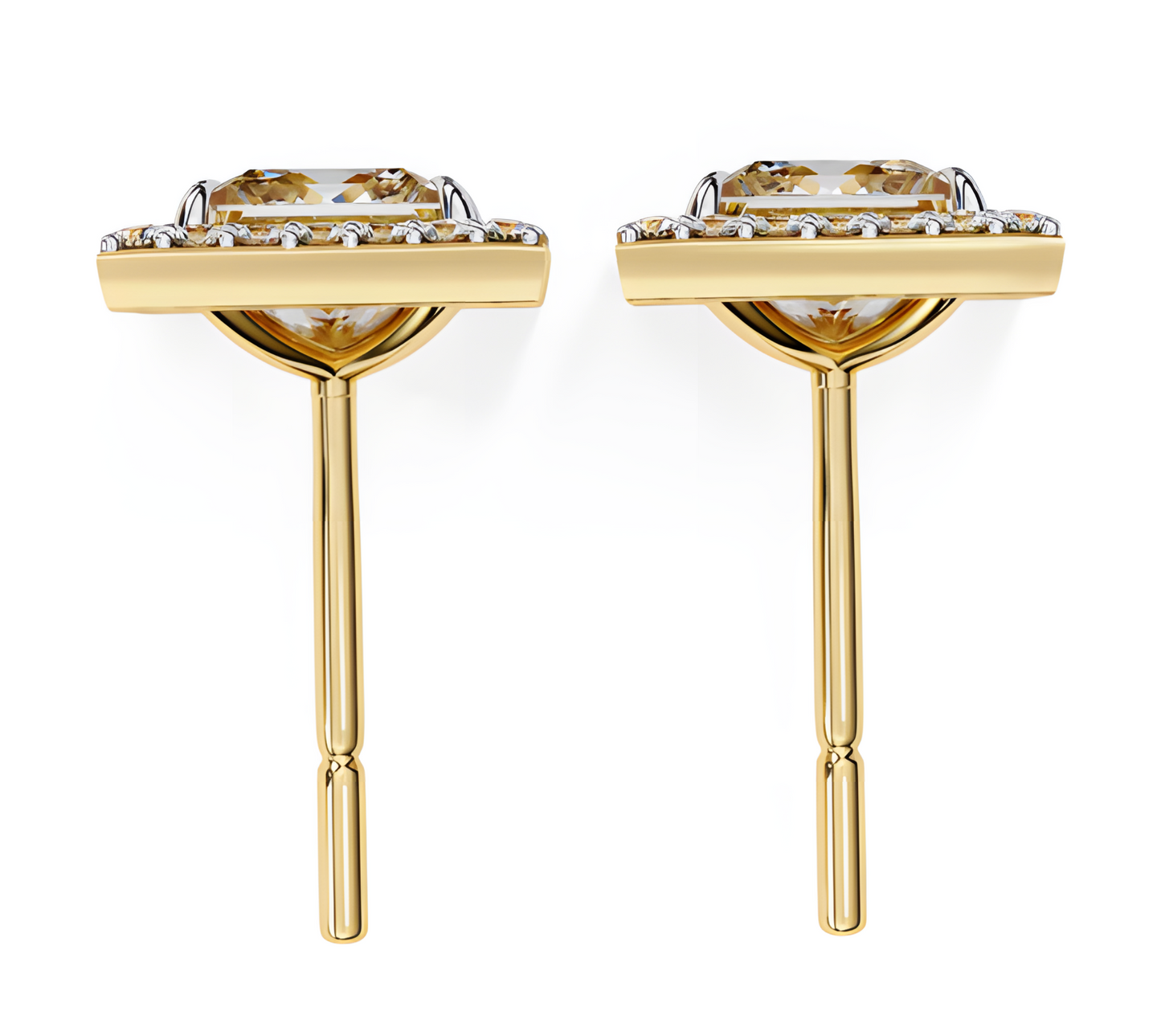LGD Solitaire Ear Studs (1.58 cts)Princess Stone DCER-19