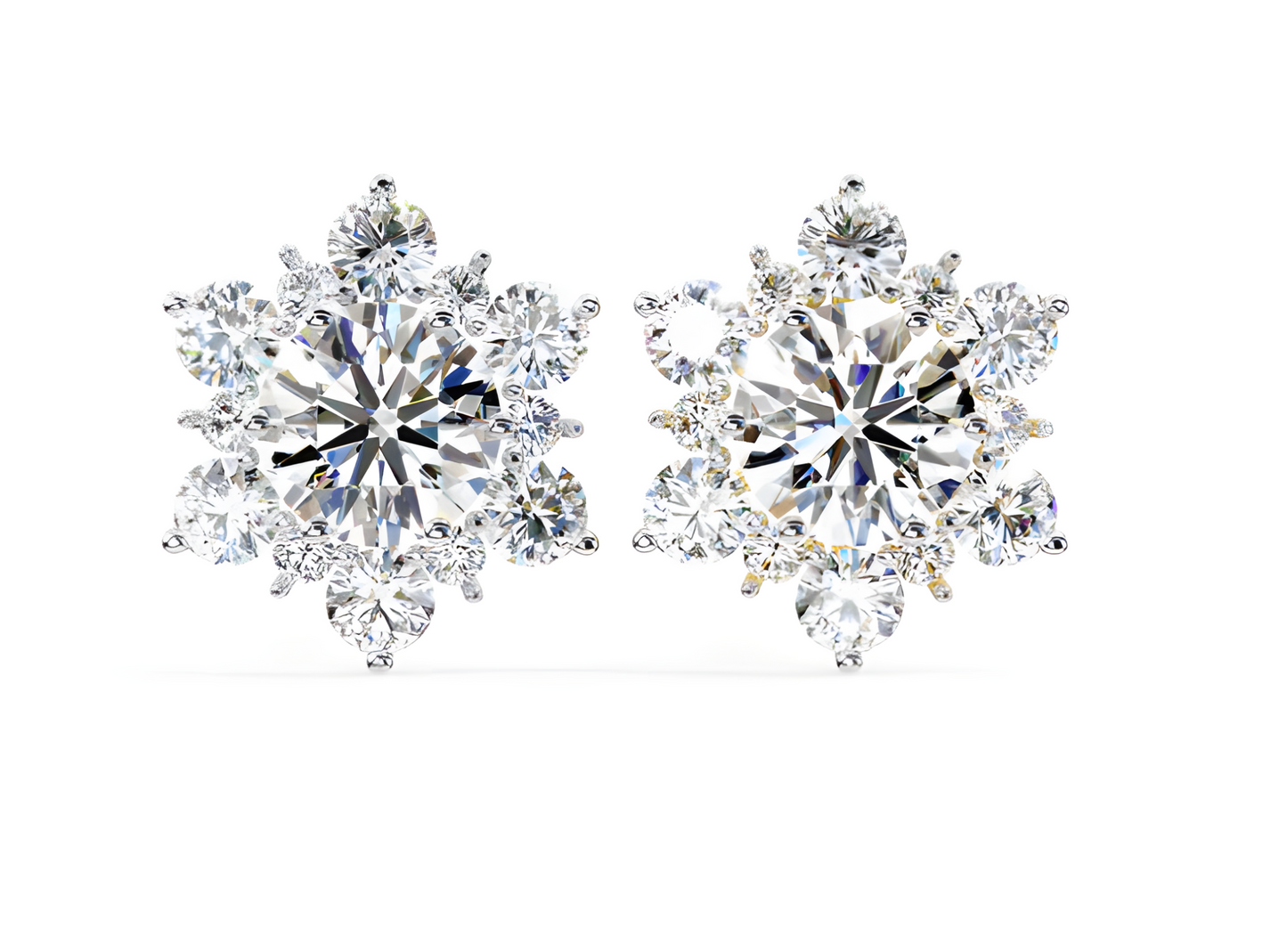 LGD Solitaire Ear Studs (2.50 cts) Round Stone DCER-21