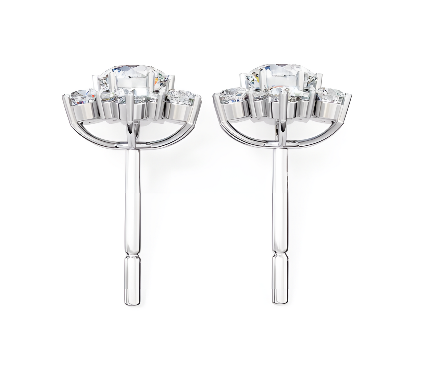 LGD Solitaire Ear Studs (2.50 cts) Round Stone DCER-21