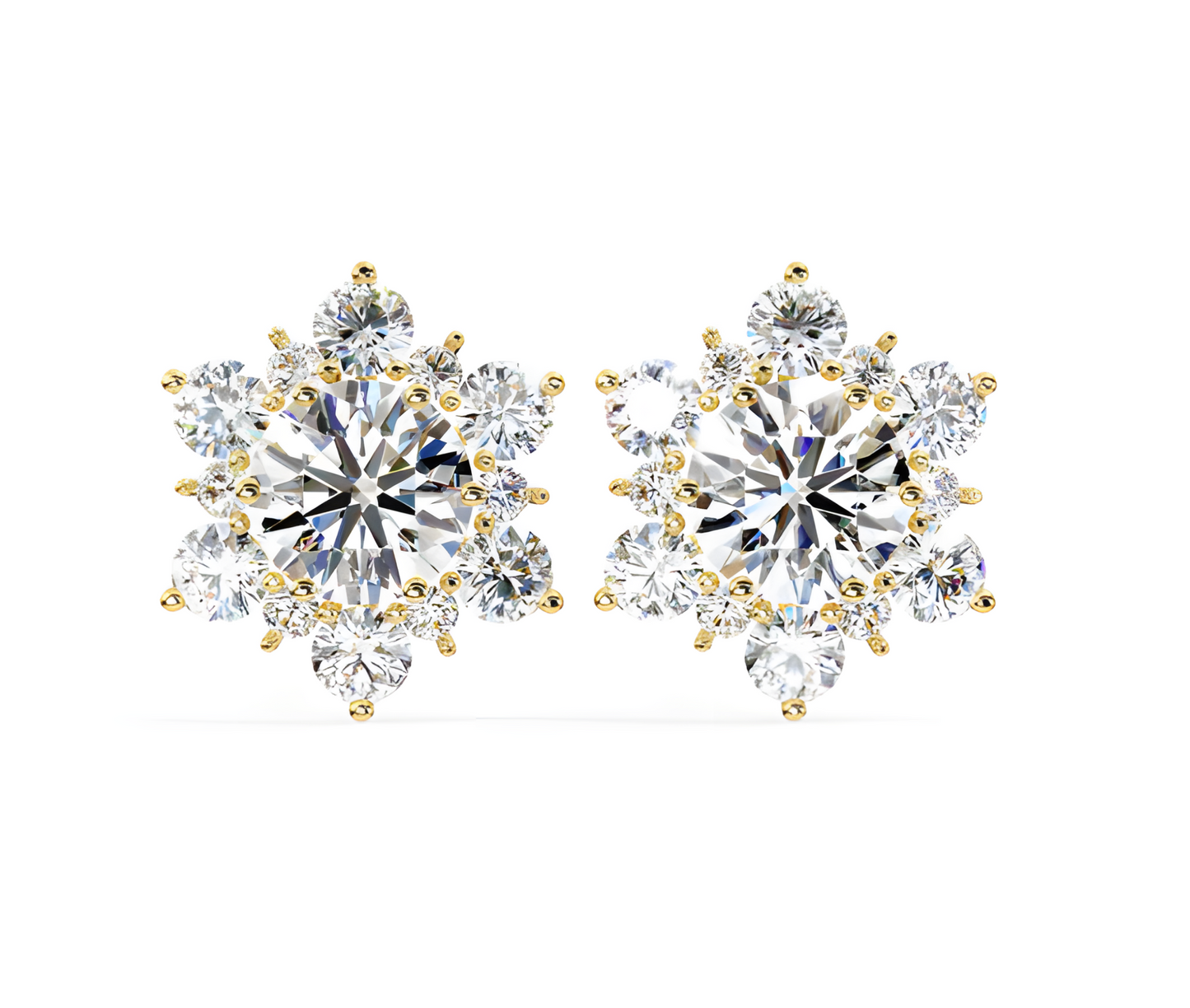 LGD Solitaire Ear Studs (2.50 cts) Round Stone DCER-21
