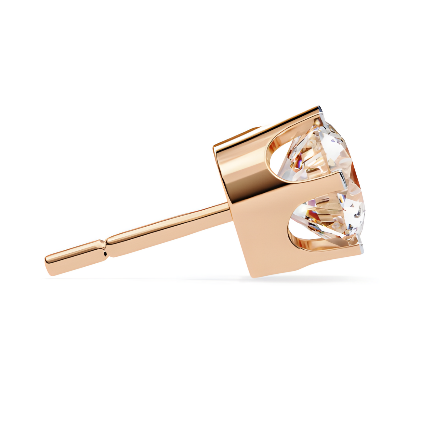 LGD Solitaire Ear Studs (2.58 cts) Round Stone DCER-23