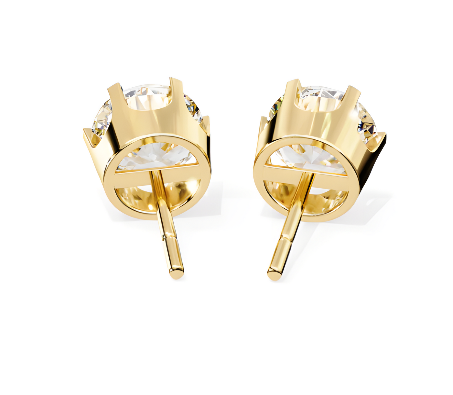 LGD Solitaire Ear Studs (2.58 cts) Round Stone DCER-23