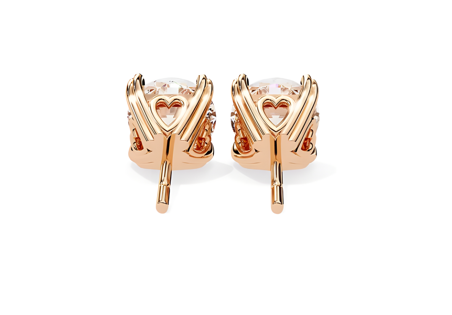 LGD Solitaire Ear Studs (3.00 cts) Round Stone DCER-24