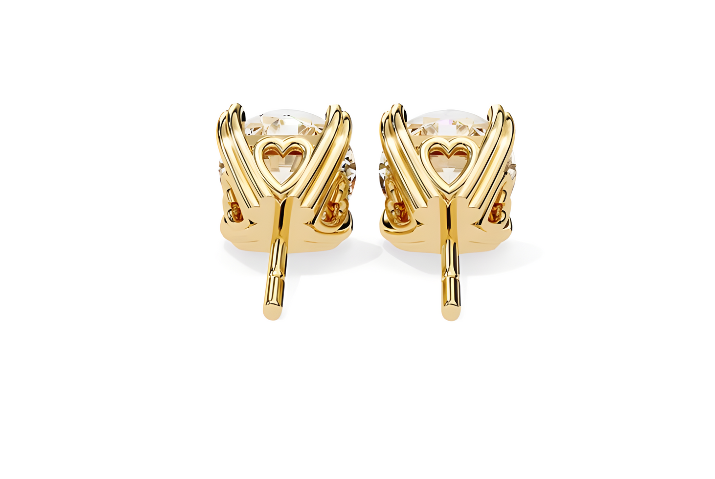 LGD Solitaire Ear Studs (3.00 cts) Round Stone DCER-24