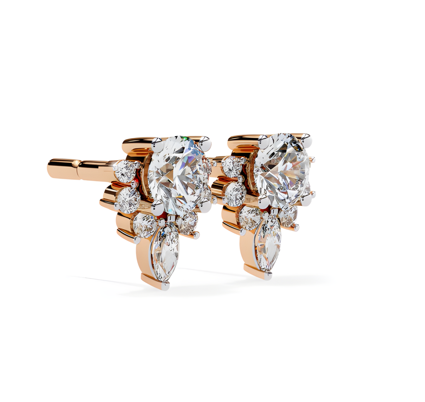 LGD Solitaire Ear Studs (0.70 cts) Round Stone DCER-27