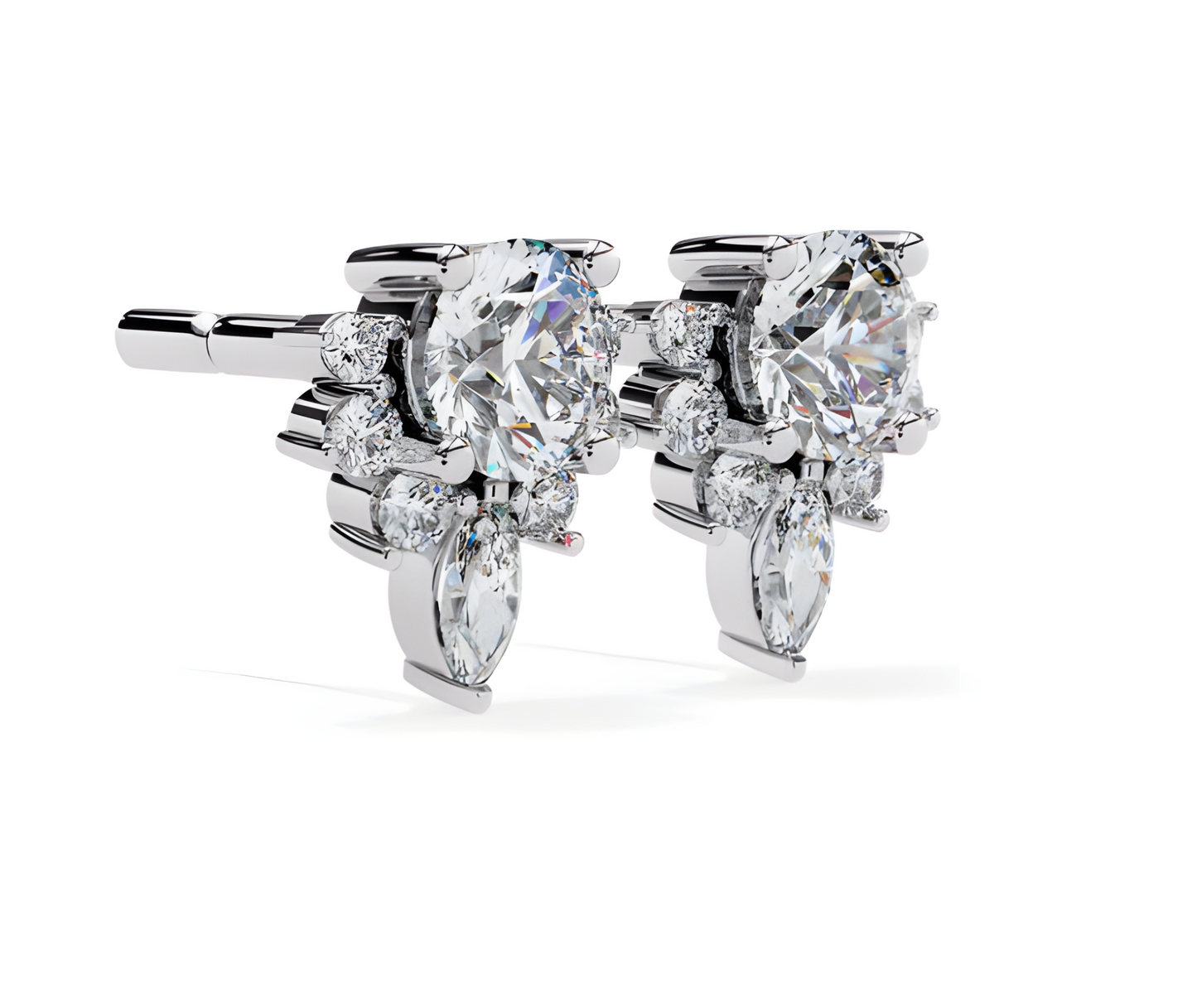LGD Solitaire Ear Studs (0.70 cts) Round Stone DCER-27