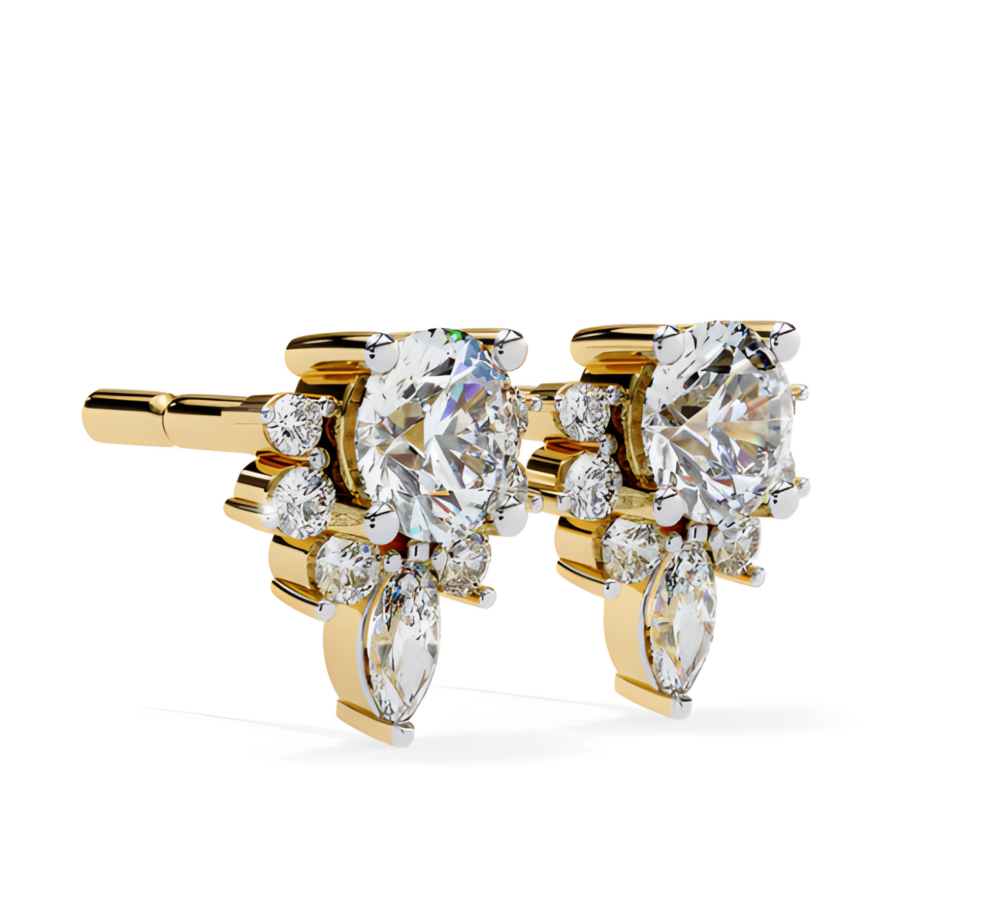 LGD Solitaire Ear Studs (0.70 cts) Round Stone DCER-27