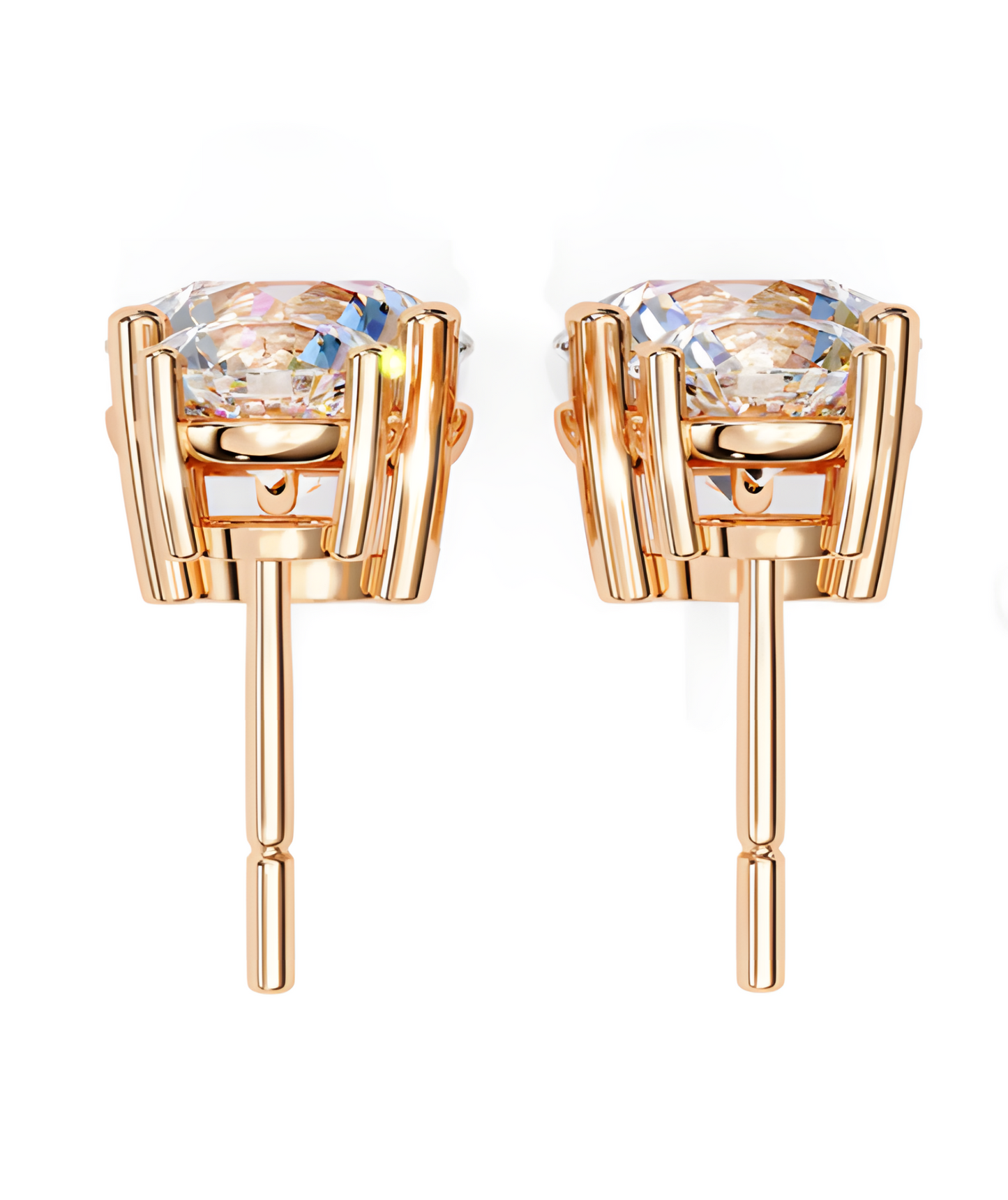 LGD Solitaire Ear Studs (2.89 cts) Round Stone DCER-13