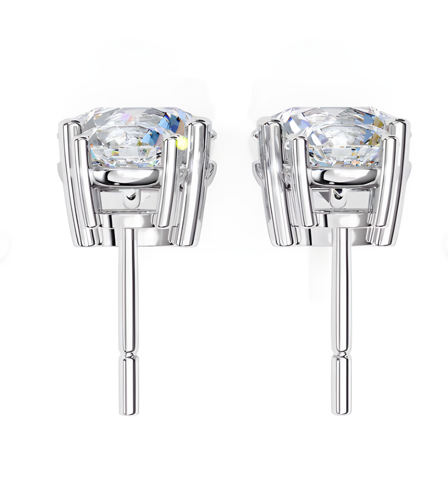 LGD Solitaire Ear Studs (2.89 cts) Round Stone DCER-13