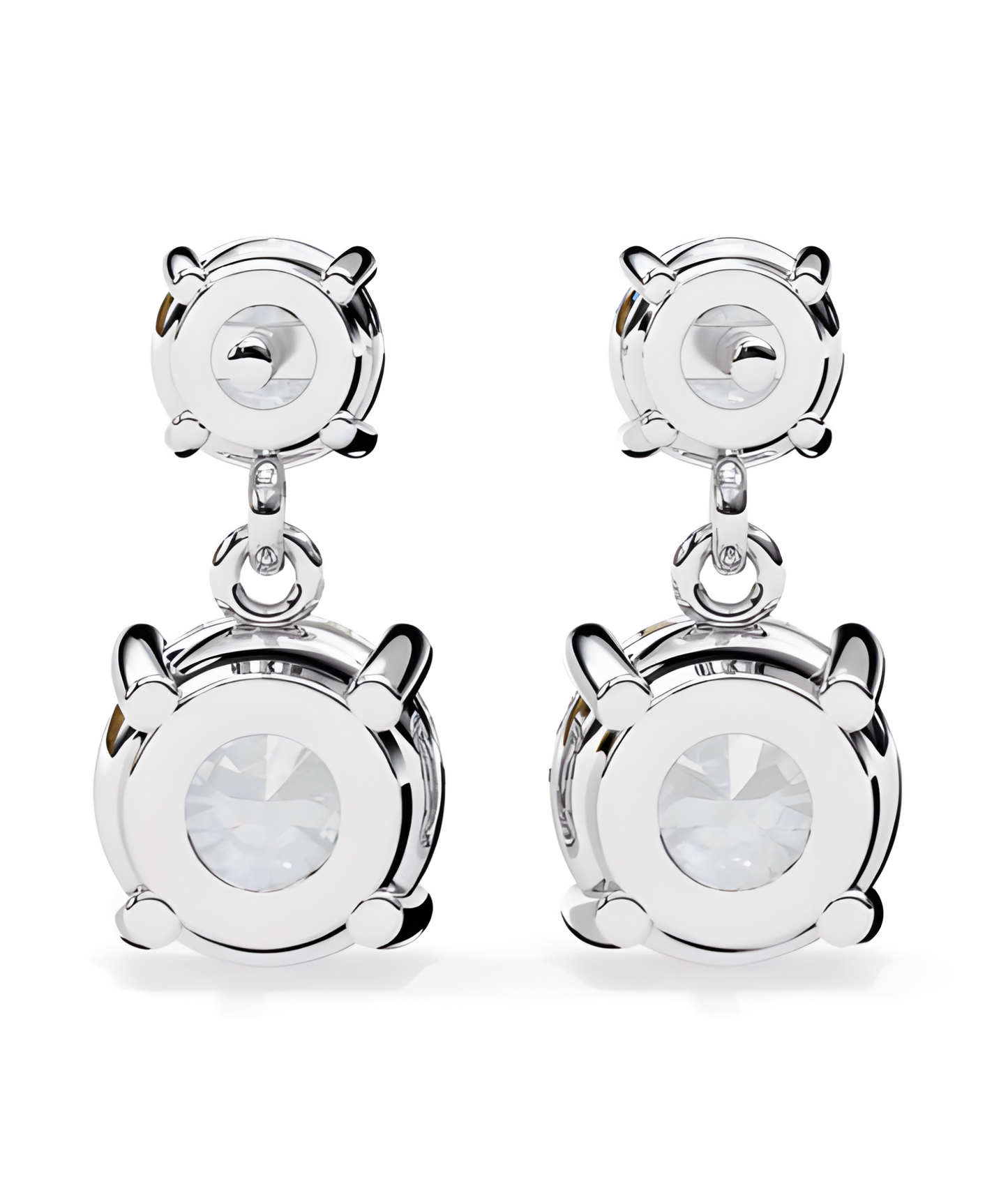 LGD Solitaire Ear Studs (2.89 cts) Round Stone DCER-13