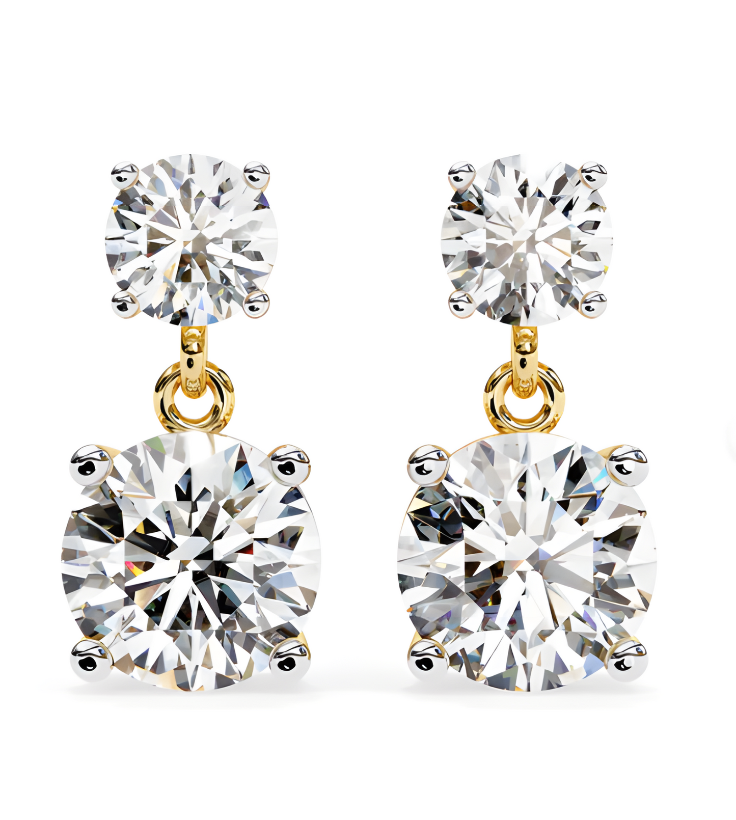LGD Solitaire Ear Studs (2.89 cts) Round Stone DCER-13