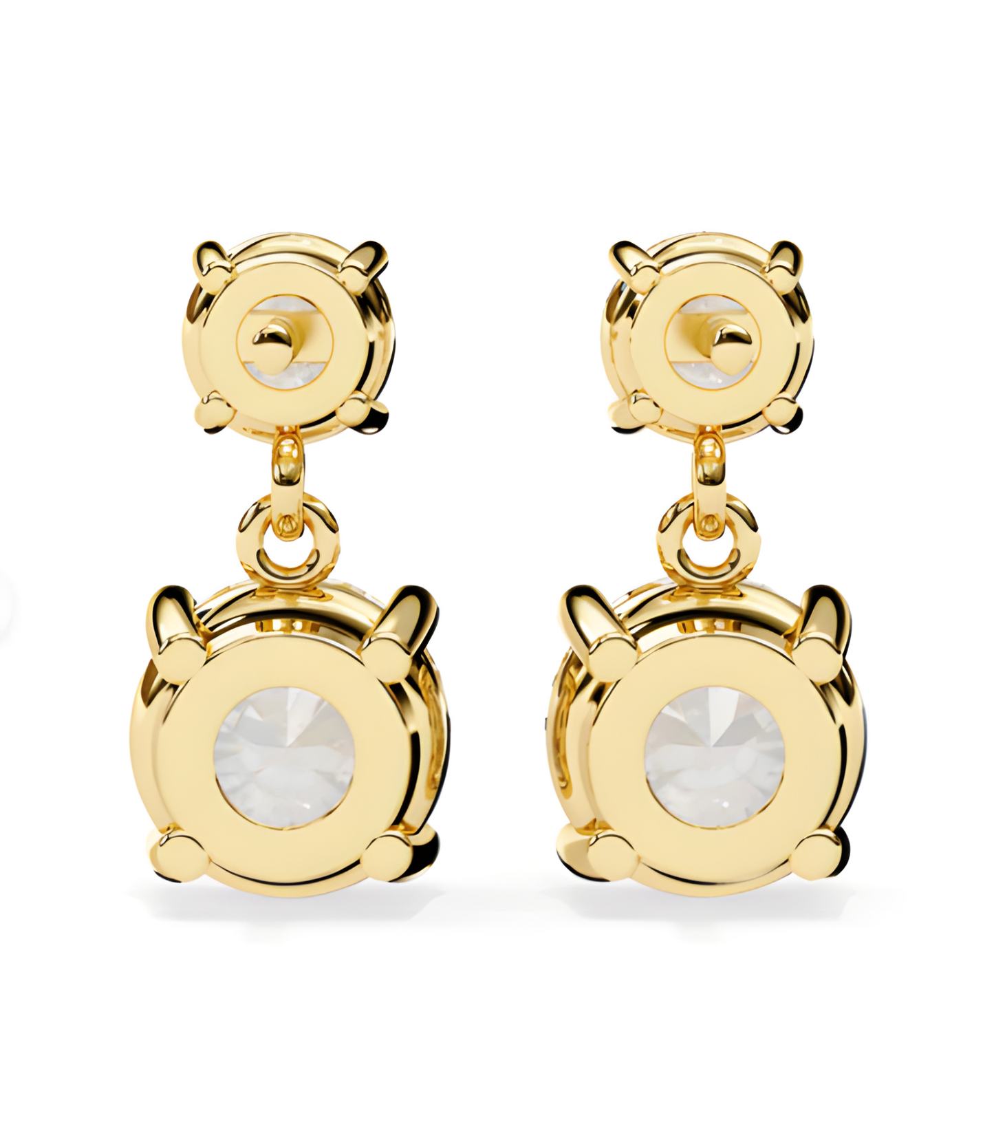 LGD Solitaire Ear Studs (2.89 cts) Round Stone DCER-13