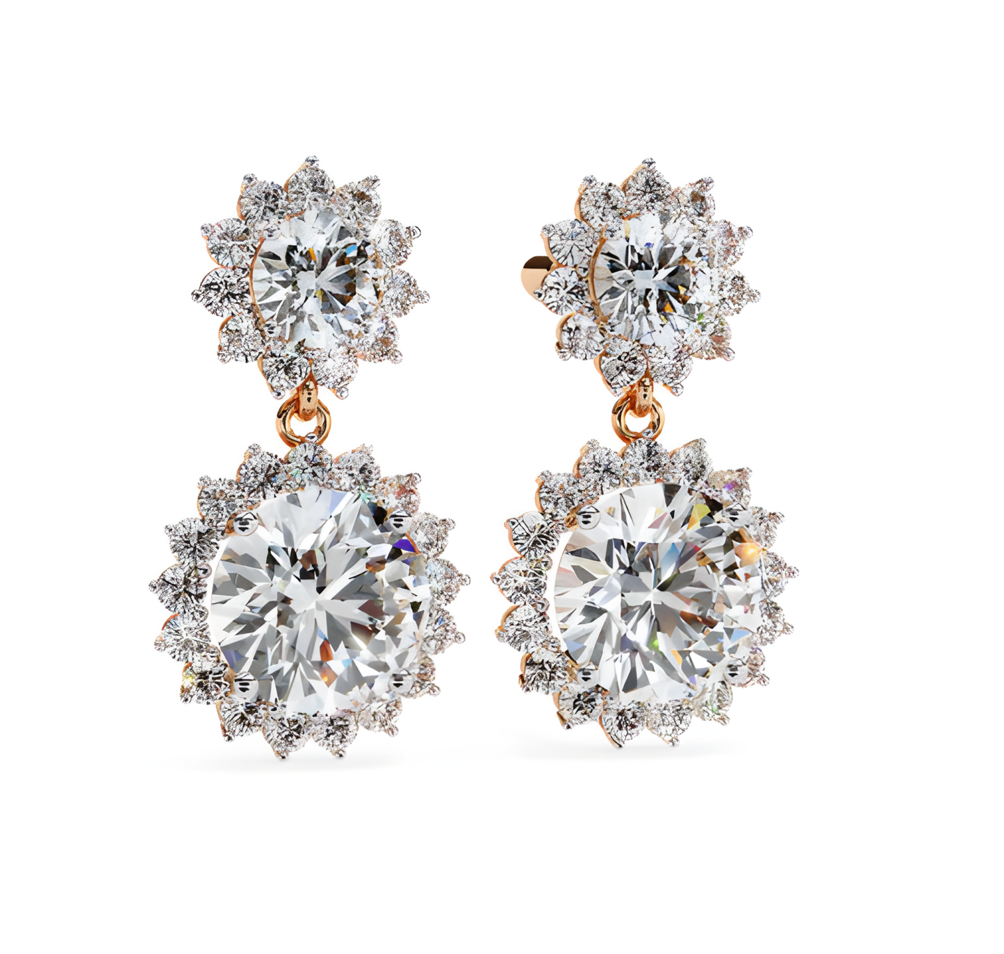 LGD Solitaire Ear Studs (1.30 cts) Round Stone DCER-29
