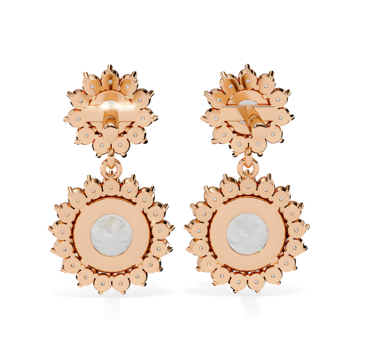 LGD Solitaire Ear Studs (1.30 cts) Round Stone DCER-29