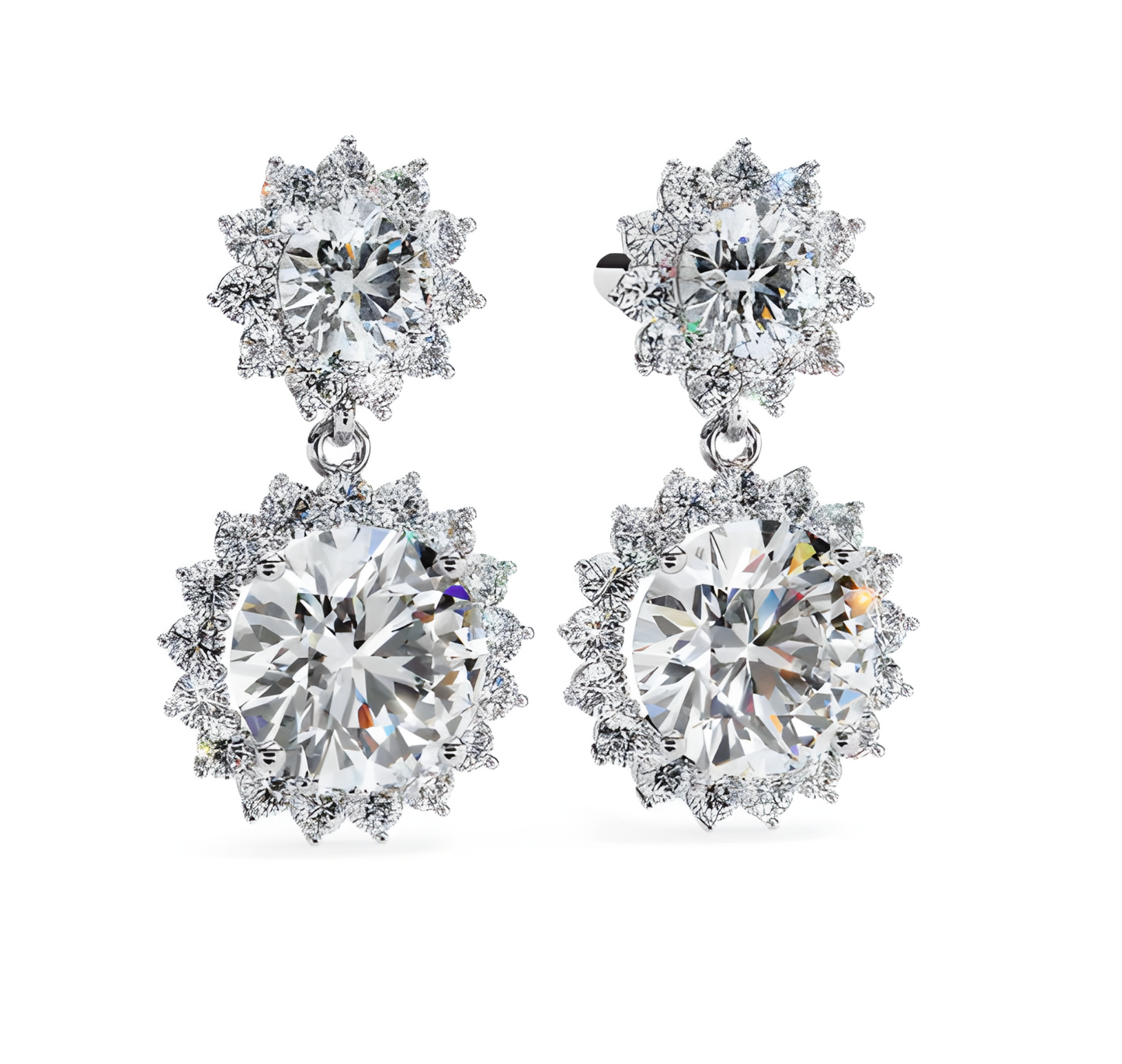 LGD Solitaire Ear Studs (1.30 cts) Round Stone DCER-29