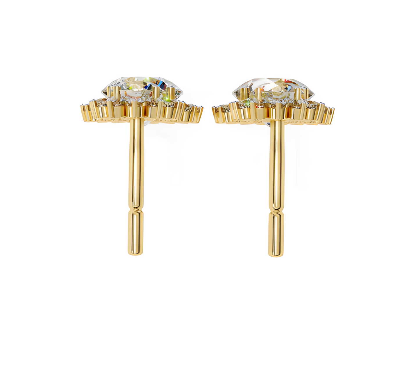 LGD Solitaire Ear Studs (1.30 cts) Round Stone DCER-29