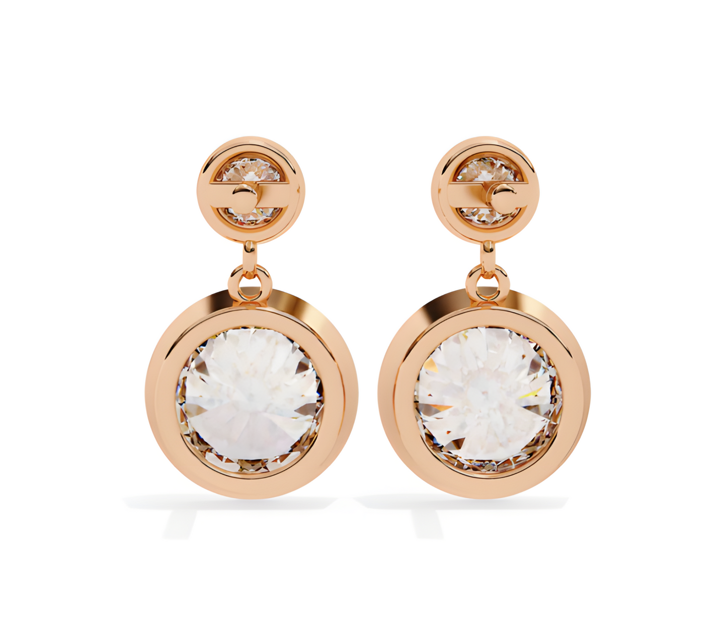 LGD Solitaire Ear Studs (1.76 cts) Round Stone DCER-30