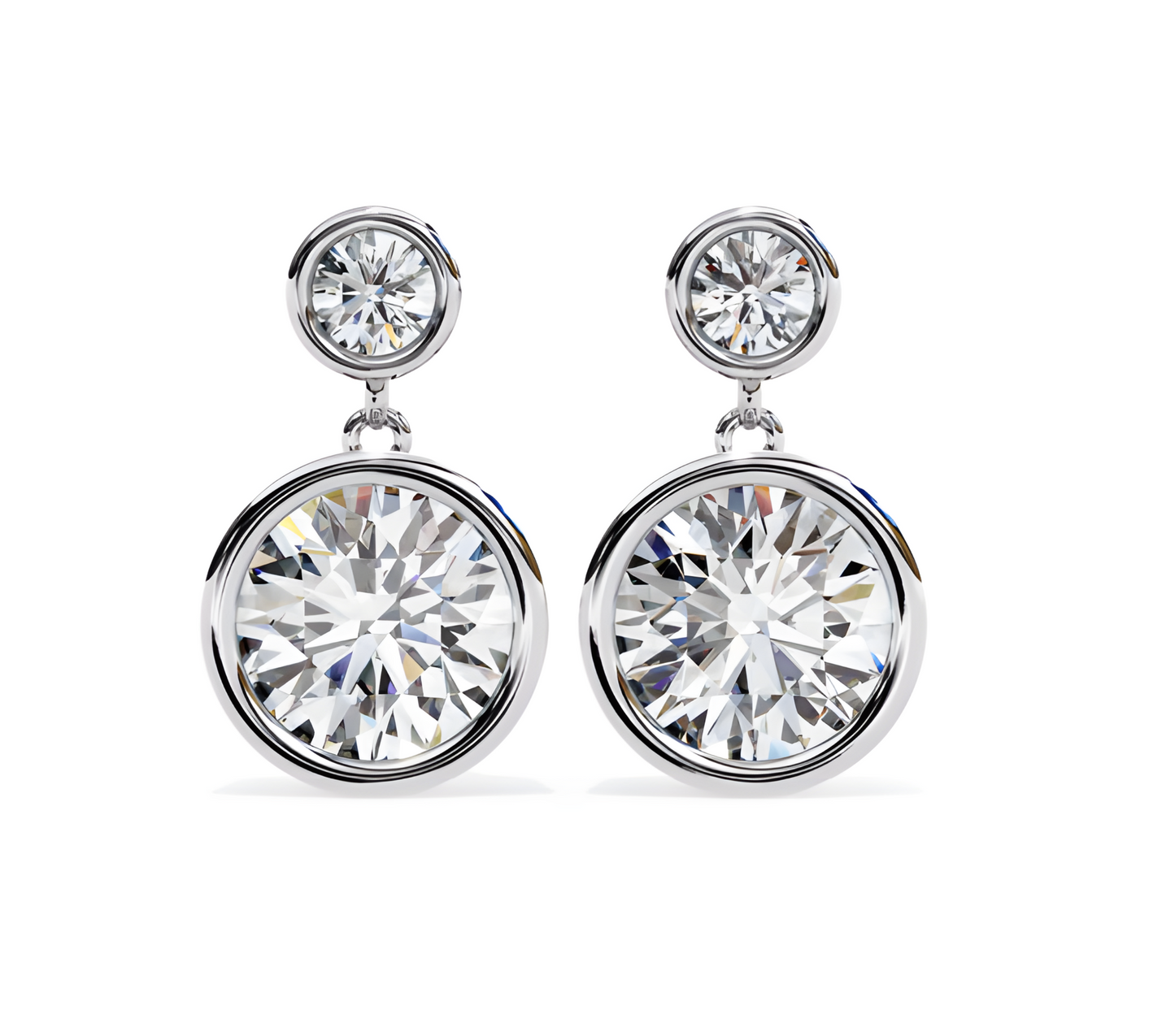 LGD Solitaire Ear Studs (1.76 cts) Round Stone DCER-30
