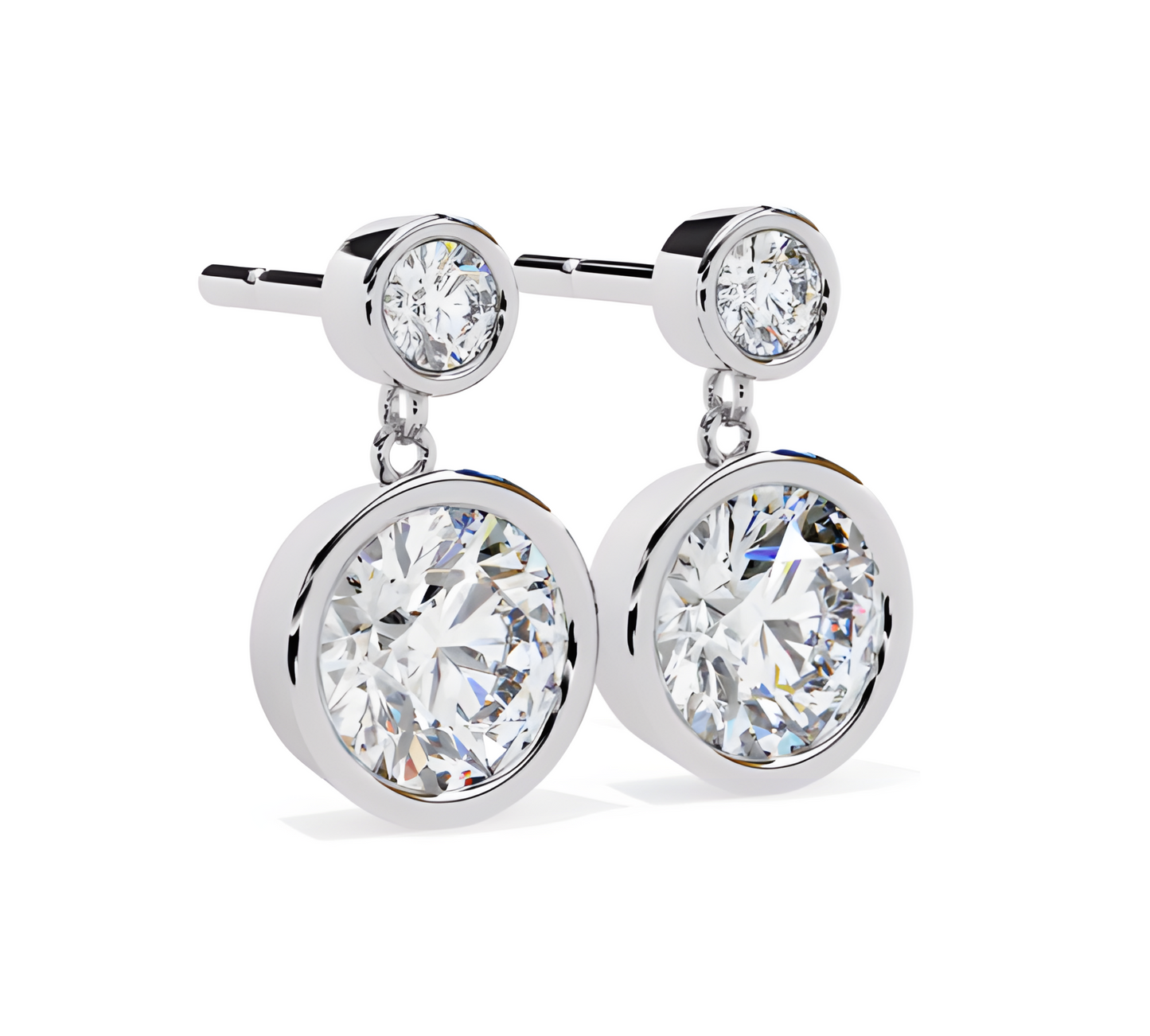 LGD Solitaire Ear Studs (1.76 cts) Round Stone DCER-30