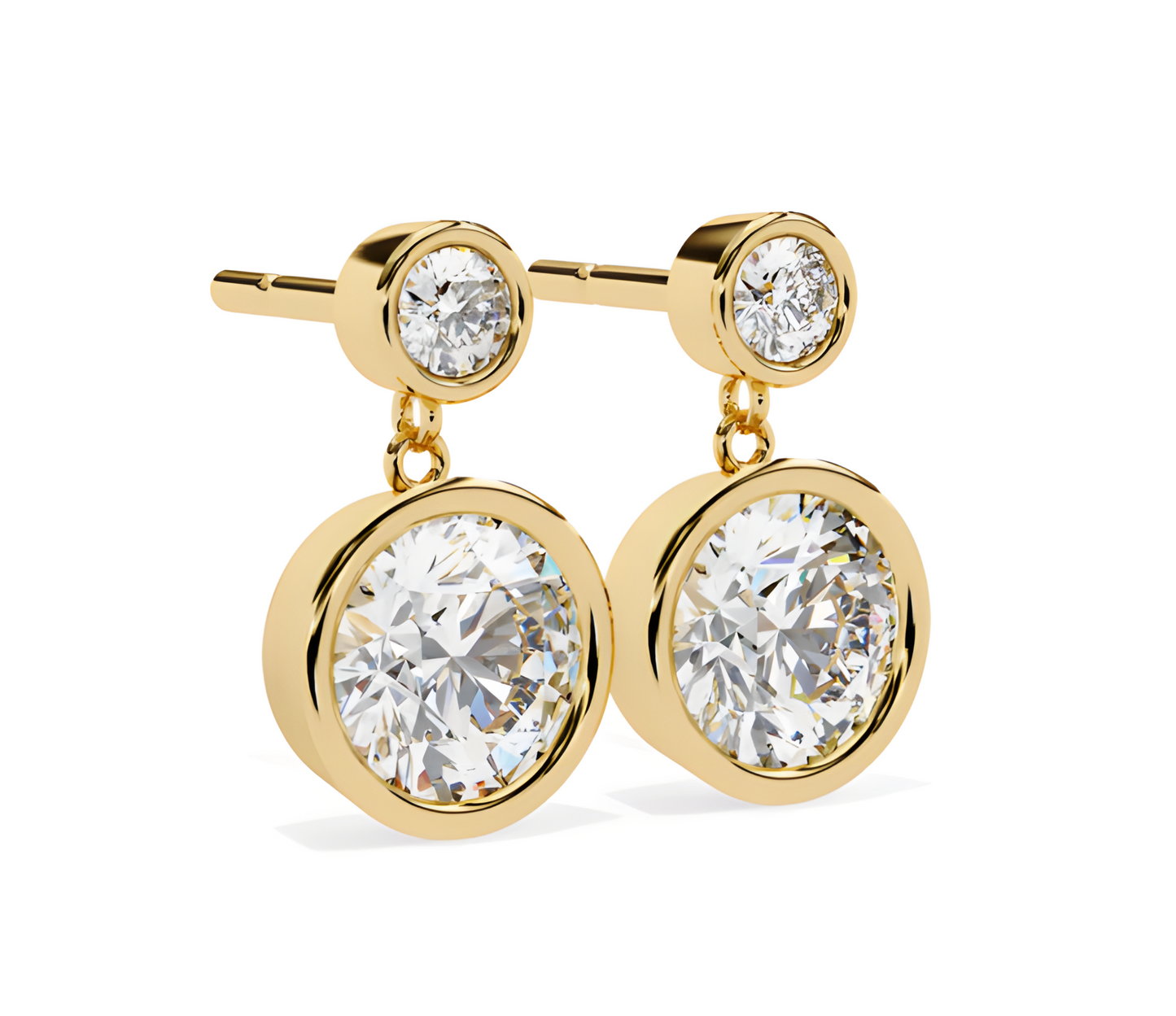 LGD Solitaire Ear Studs (1.76 cts) Round Stone DCER-30