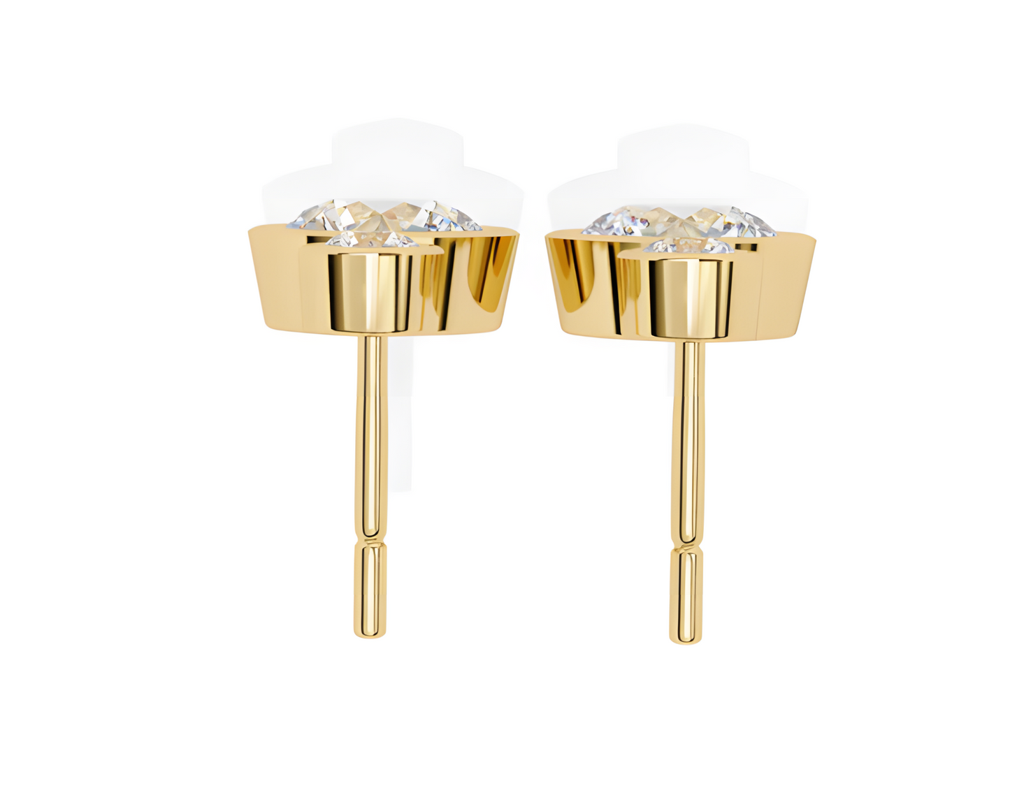 LGD Solitaire Ear Studs (1.76 cts) Round Stone DCER-30