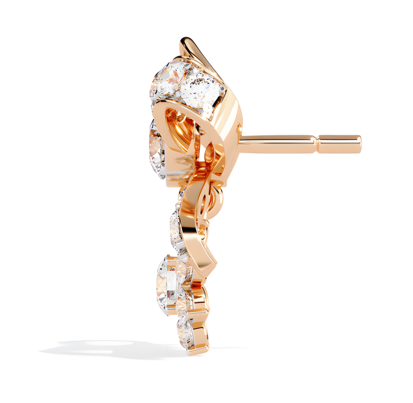 LGD Solitaire Ear Studs (2.22 cts) Round Stone DCER-32