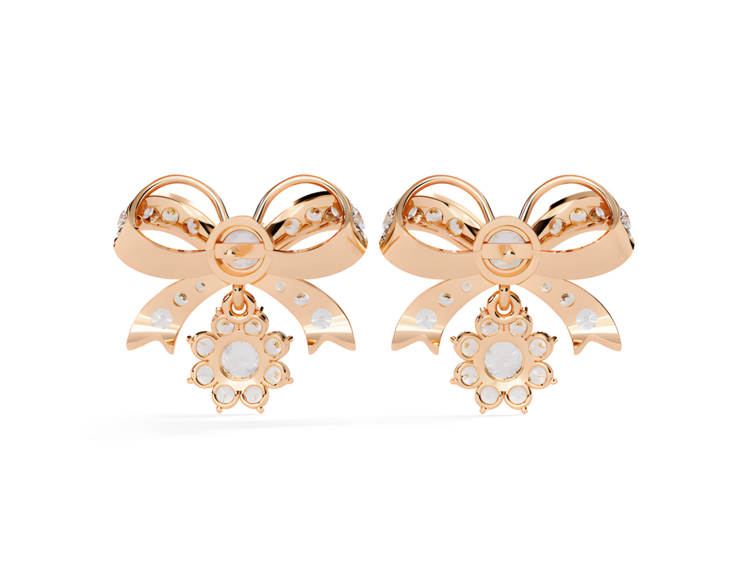 LGD Solitaire Ear Studs (2.22 cts) Round Stone DCER-32