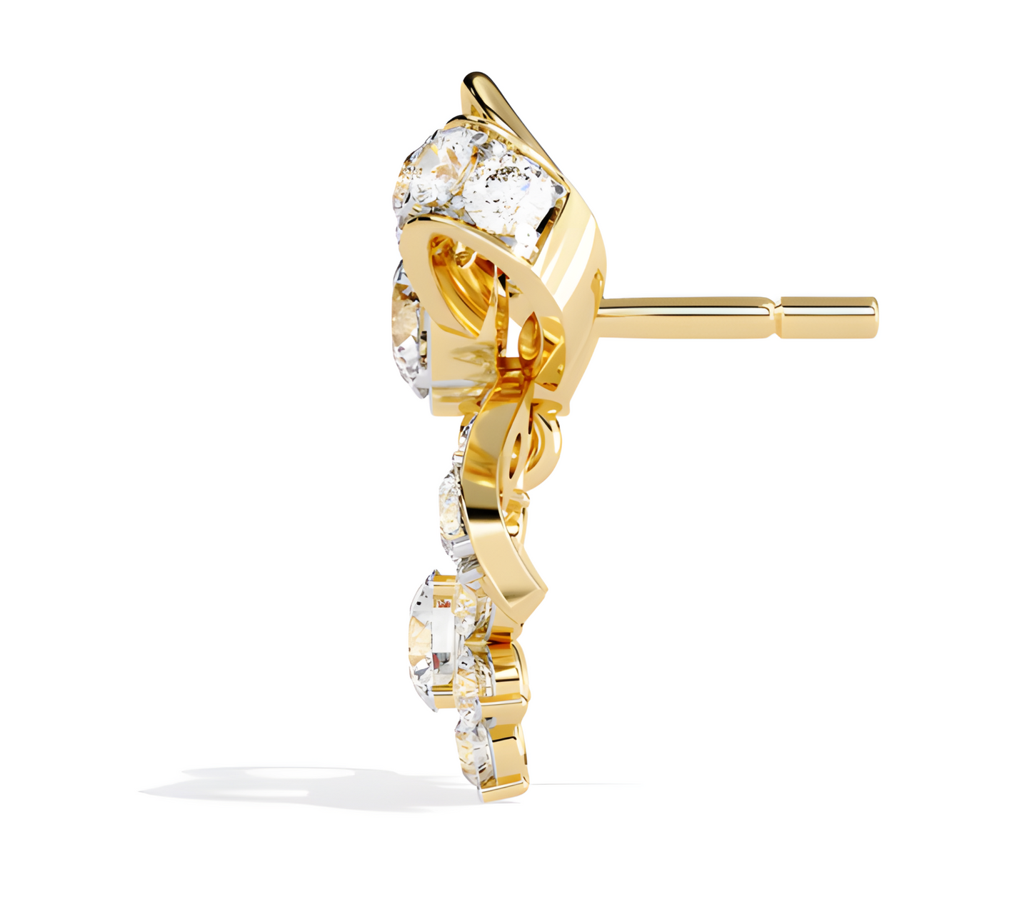 LGD Solitaire Ear Studs (2.22 cts) Round Stone DCER-32