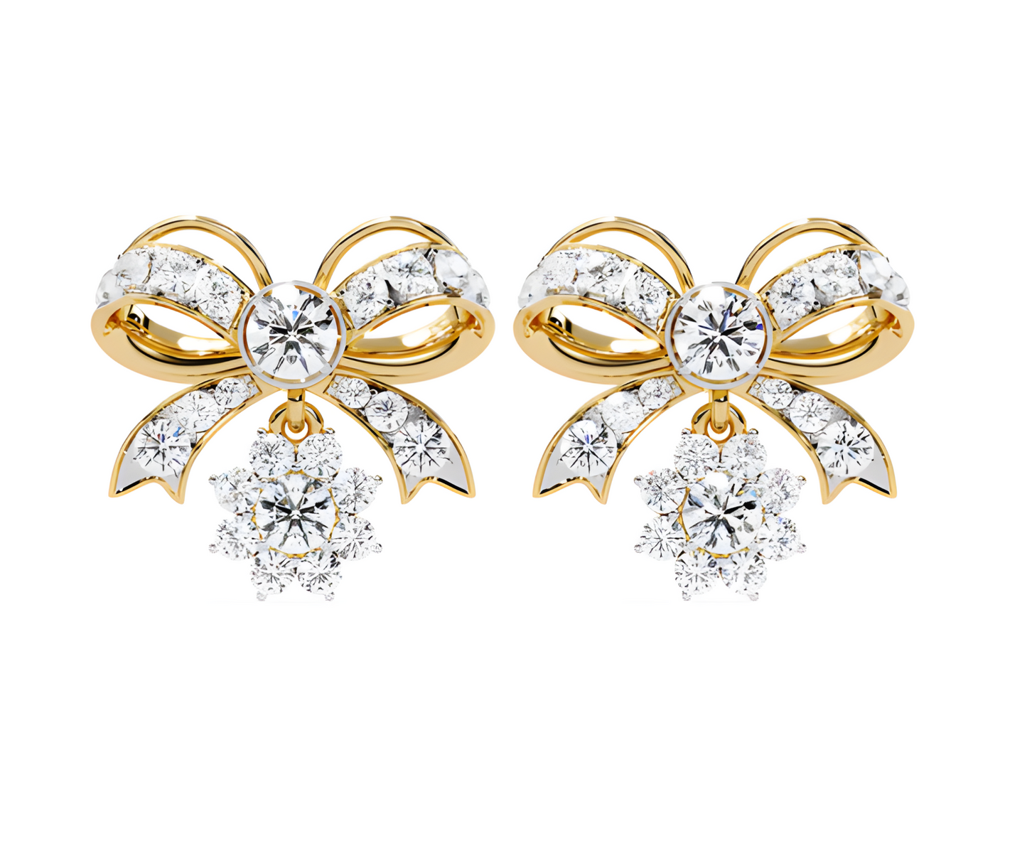 LGD Solitaire Ear Studs (2.22 cts) Round Stone DCER-32