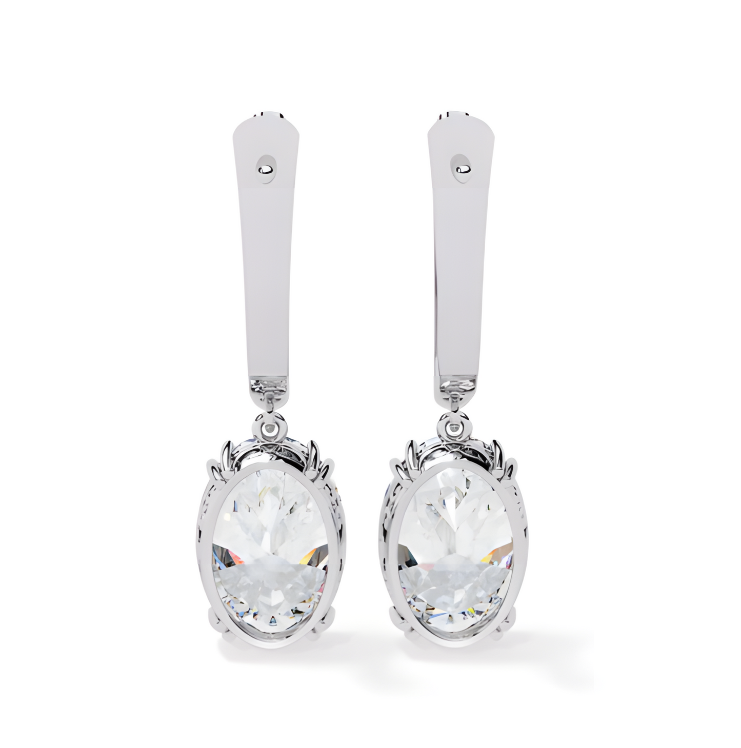 LGD Solitaire Ear Studs (1.62 cts) Oval Stone DCER-34