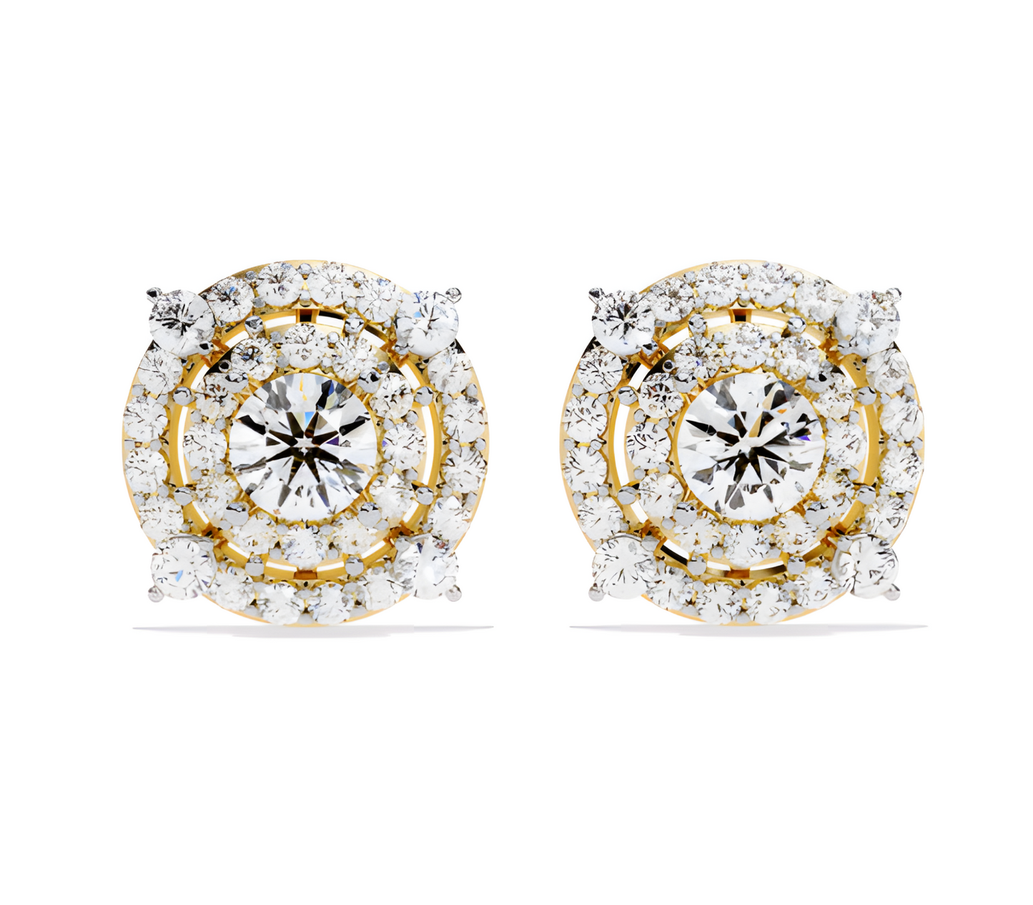 LGD Solitaire Ear Studs (2.32 cts) Round Stone DCER-36