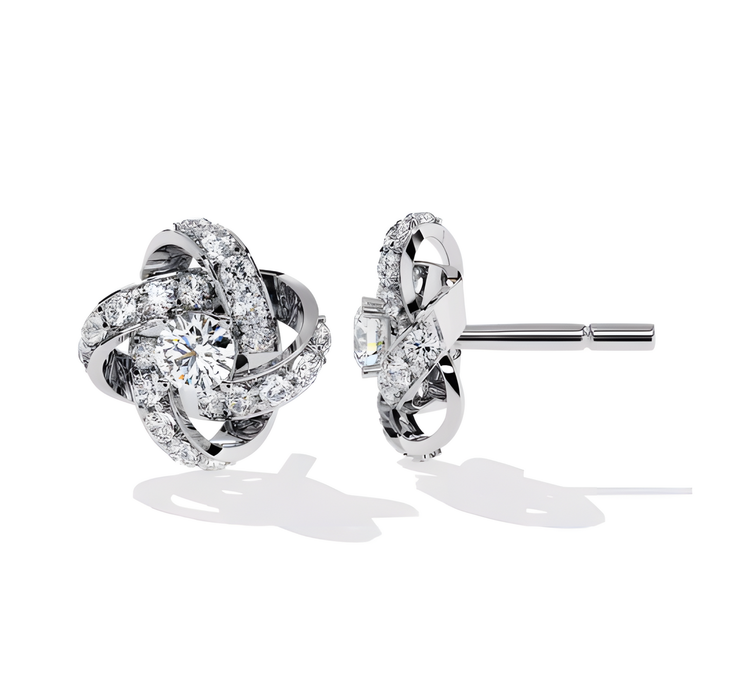 LGD Solitaire Ear Studs (0.89 cts) Round Stone DCER-37