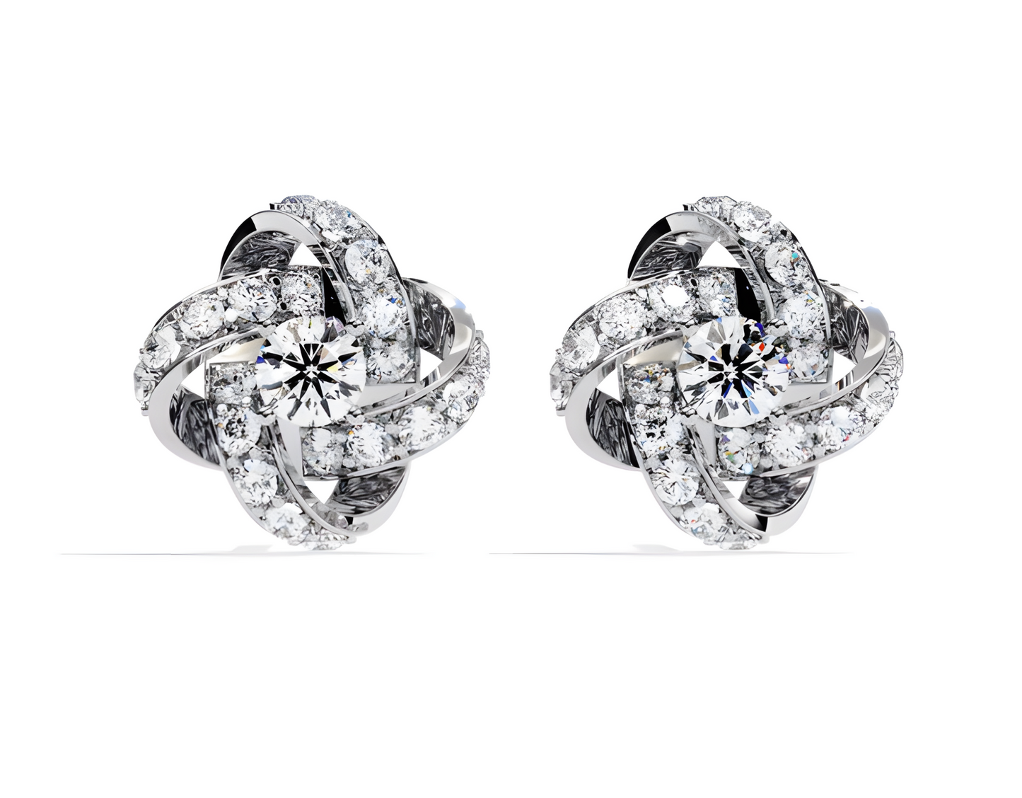 LGD Solitaire Ear Studs (0.89 cts) Round Stone DCER-37