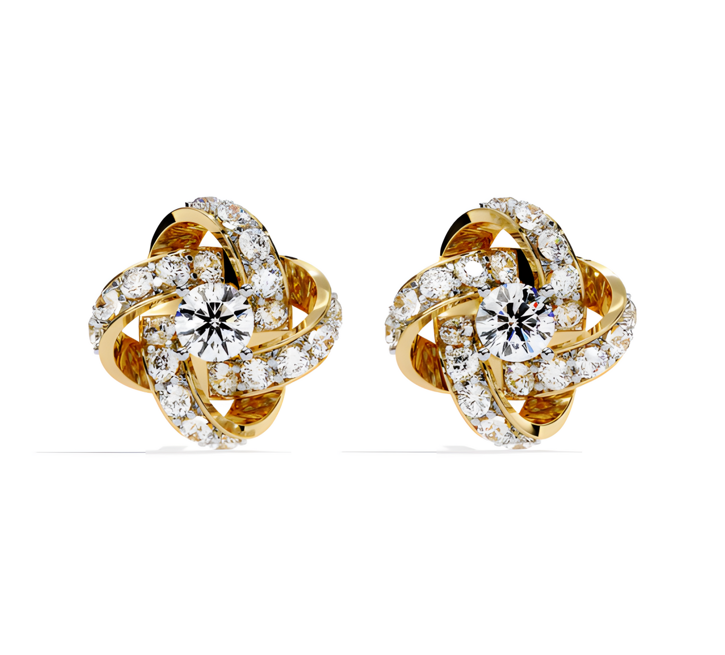 LGD Solitaire Ear Studs (0.89 cts) Round Stone DCER-37