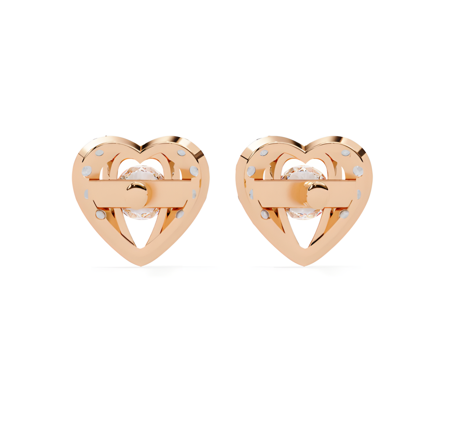 LGD Solitaire Ear Studs (1.00 cts) Round Stone DCER-38