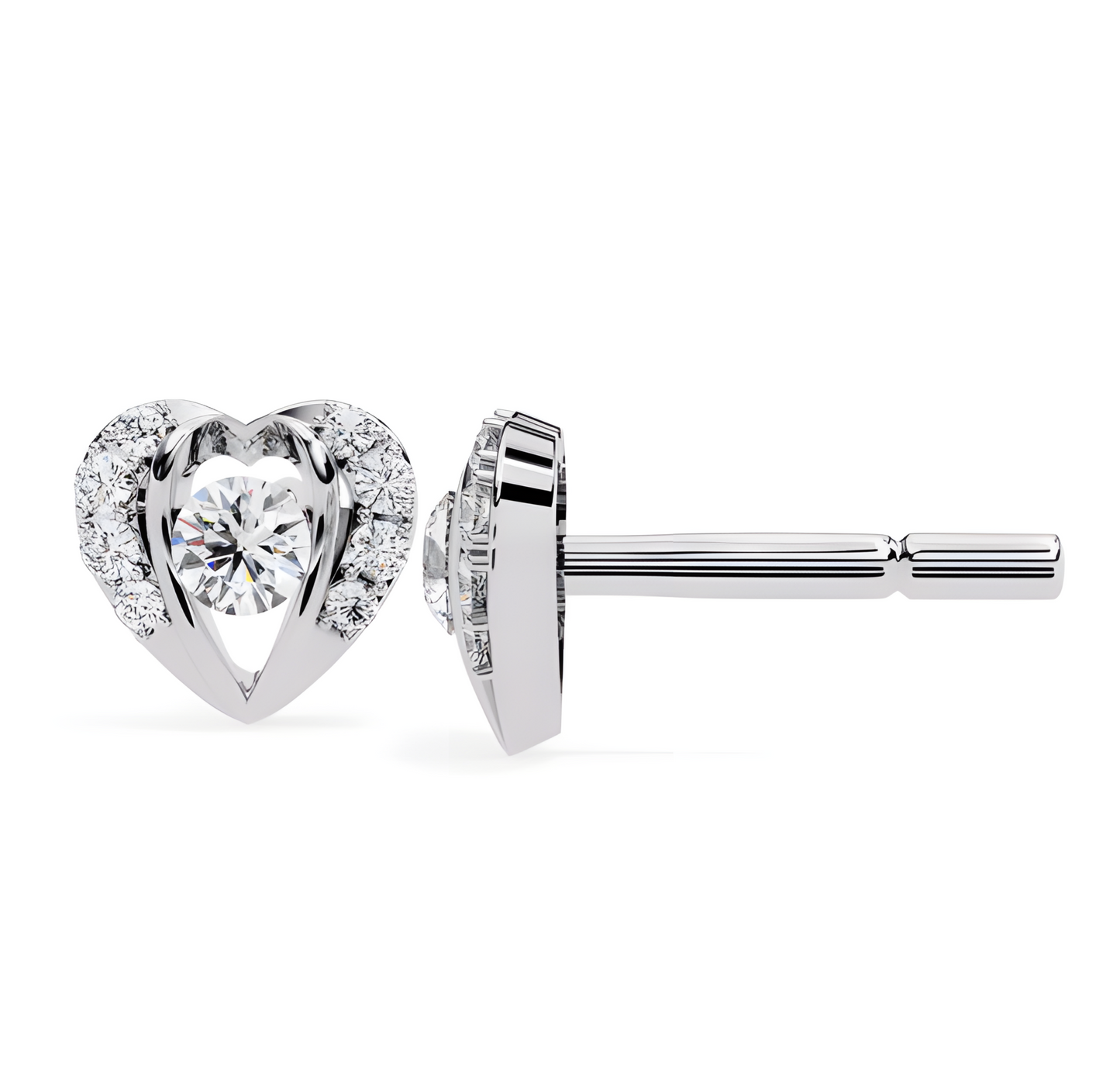 LGD Solitaire Ear Studs (1.00 cts) Round Stone DCER-38